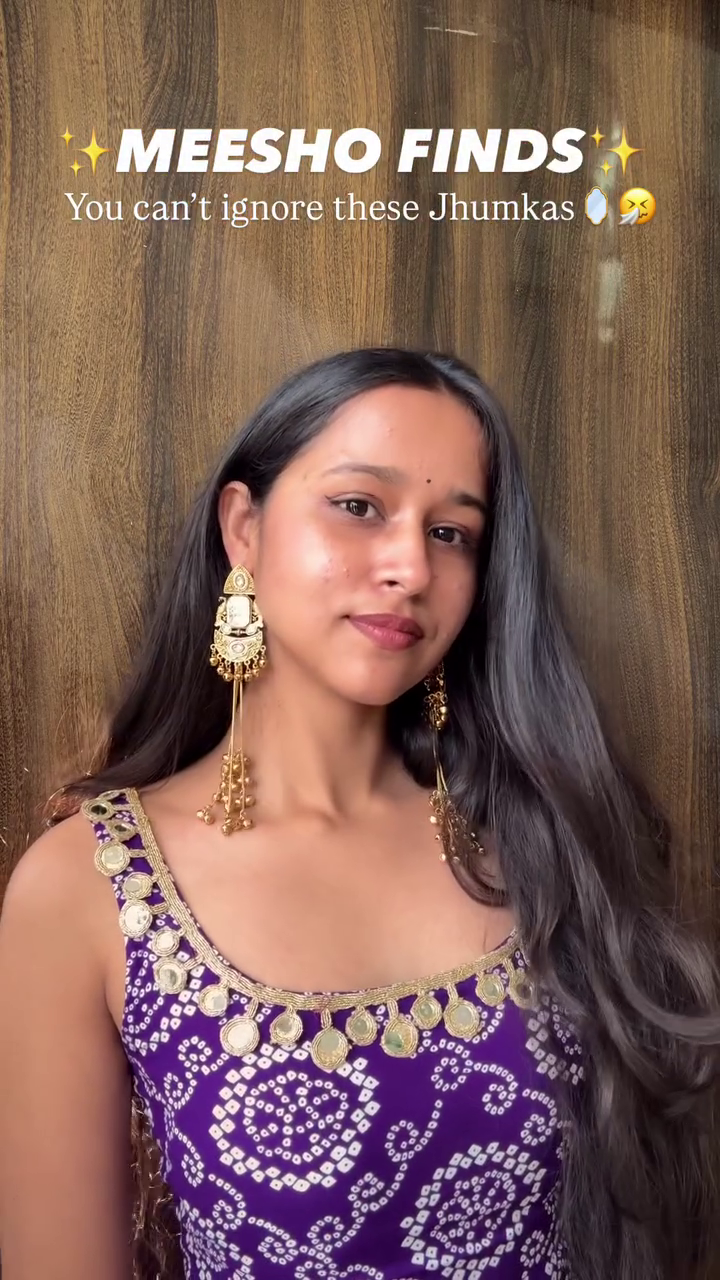 Gold Drop Jhumkas – Elegant & Eye-Catching