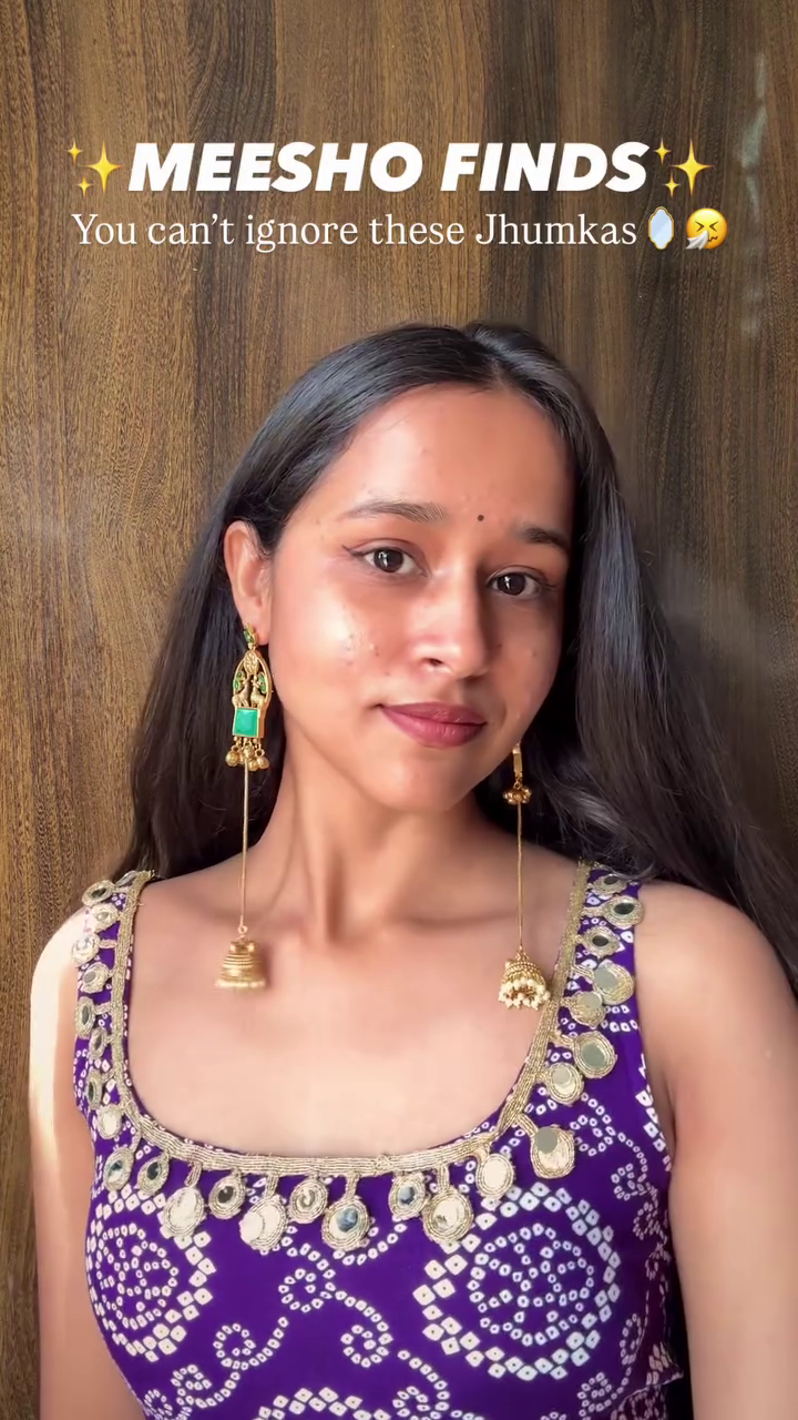 Gold Drop Jhumkas – Elegant & Eye-Catching