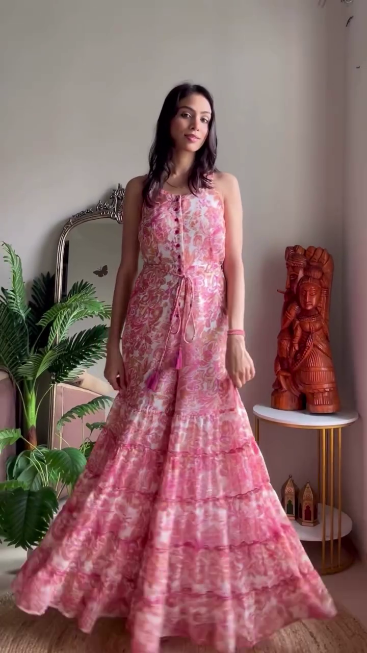 Mint Green Floral Wrap Jumpsuit