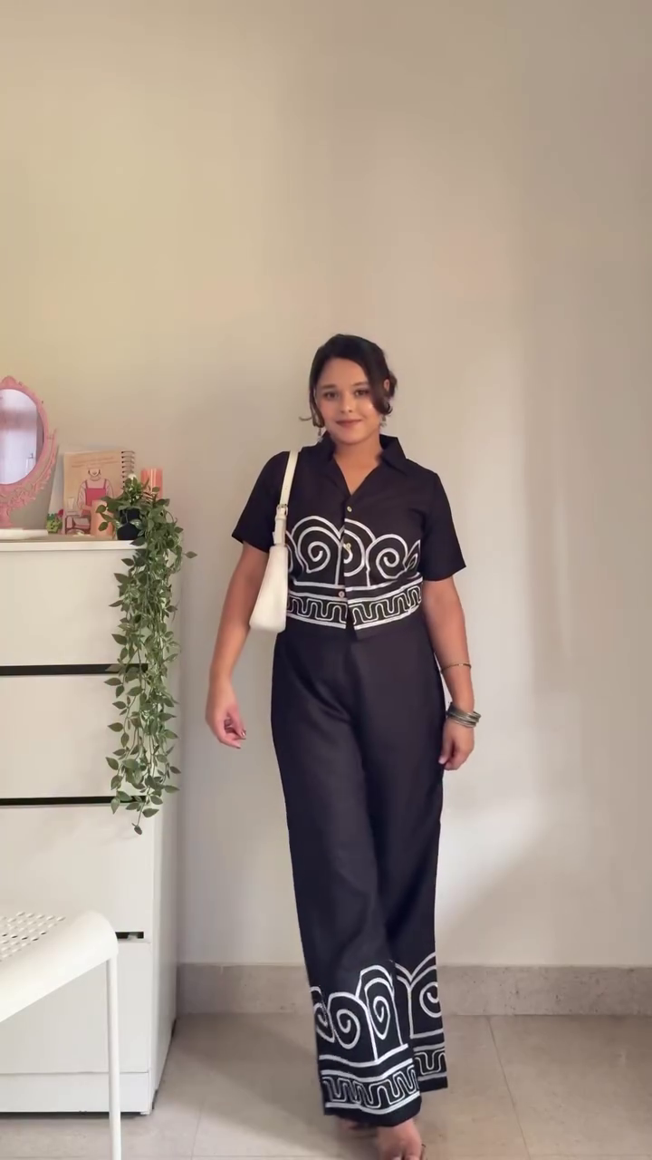 Blue Striped Relaxed Co-ord Set