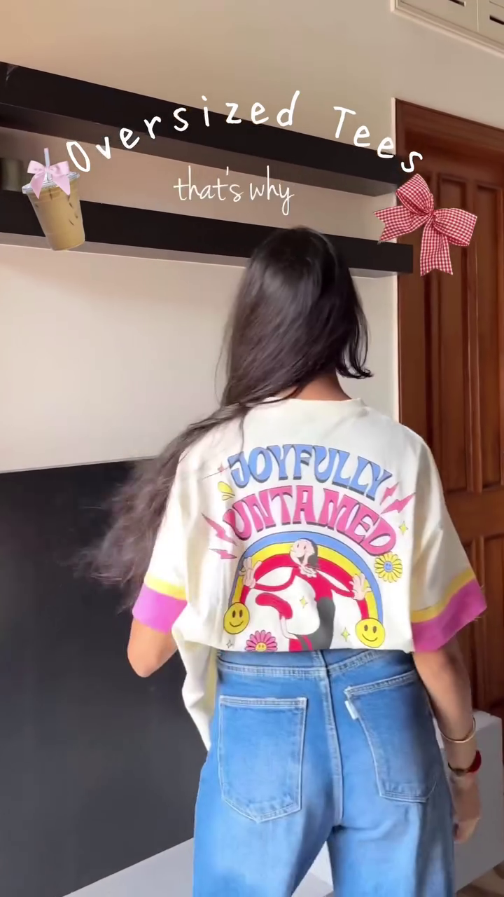 Joyfully Untamed Oversized Graphic T-Shirt