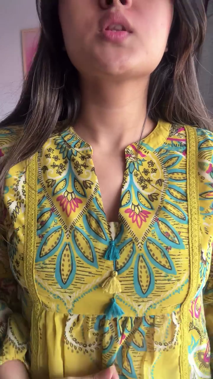 Yellow Boho Peplum Top with Denim