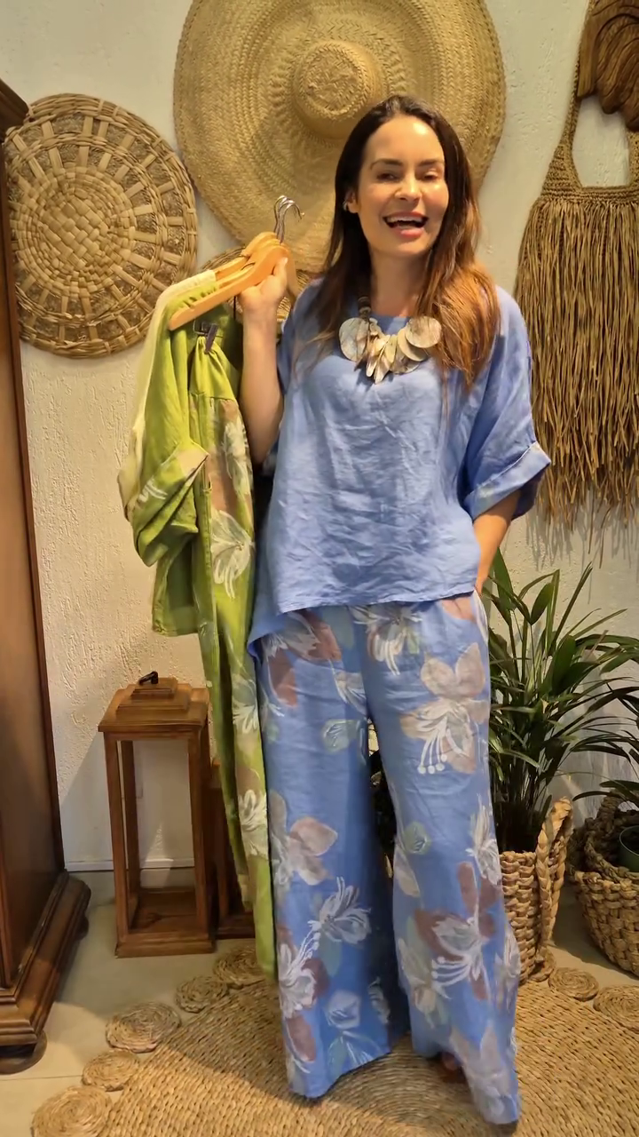 Lemon Layered Linen Co-ord Set