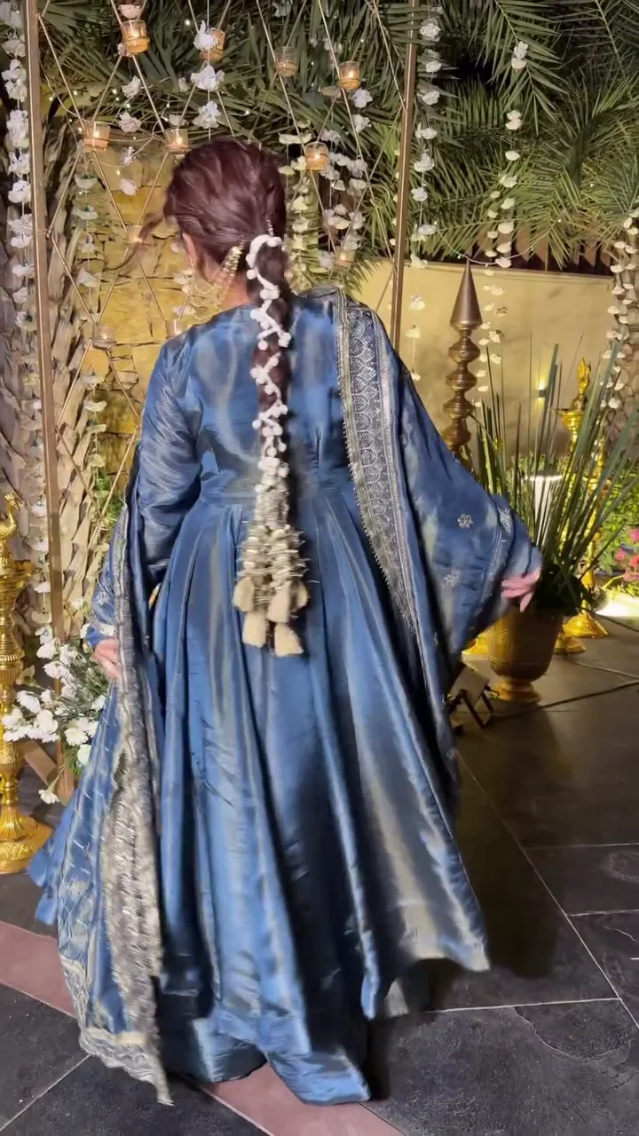 Midnight Blue Royal Silk Lehenga Set