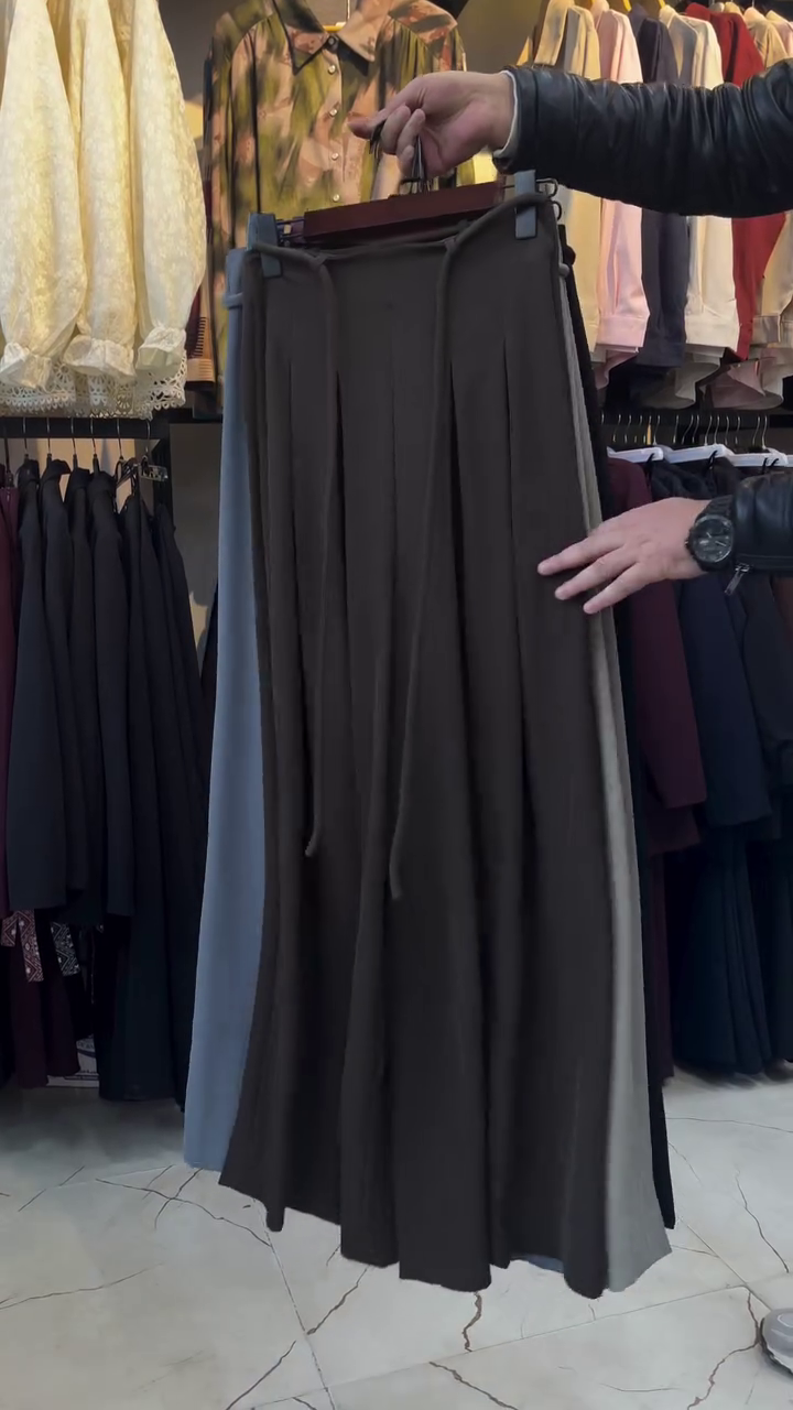 Cream Wide-Leg Palazzo Pants