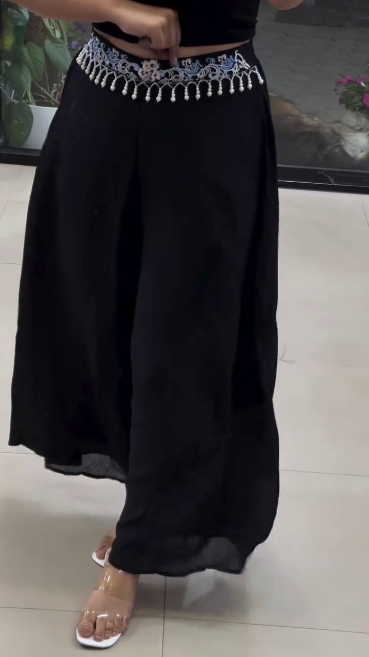 Black Flowing Palazzo Pants