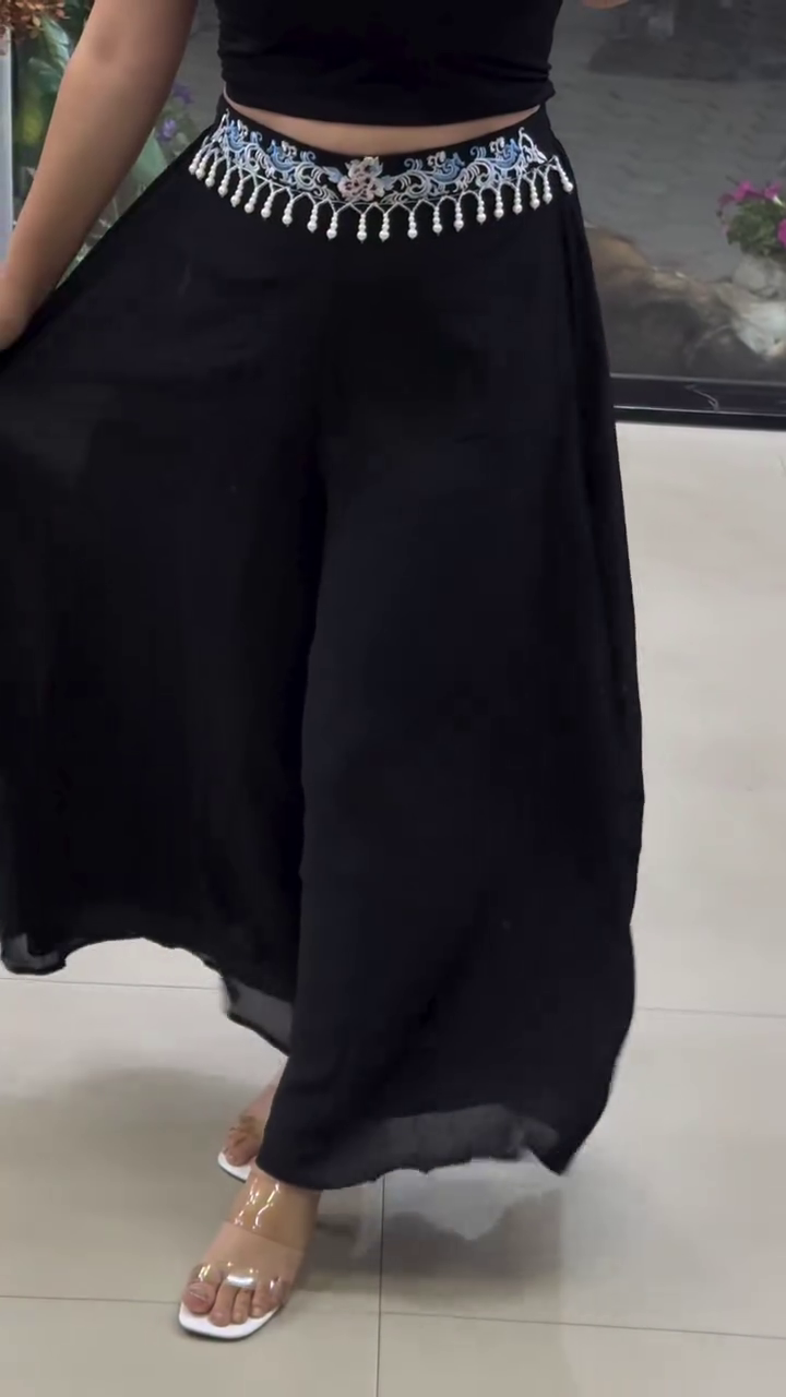 Black Flowing Palazzo Pants