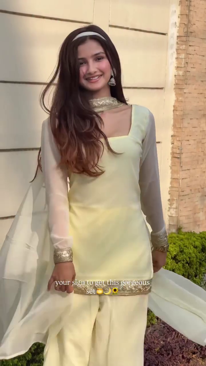 Lemon Yellow Kurta Palazzo Set