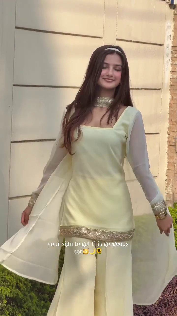 Lemon Yellow Kurta Palazzo Set