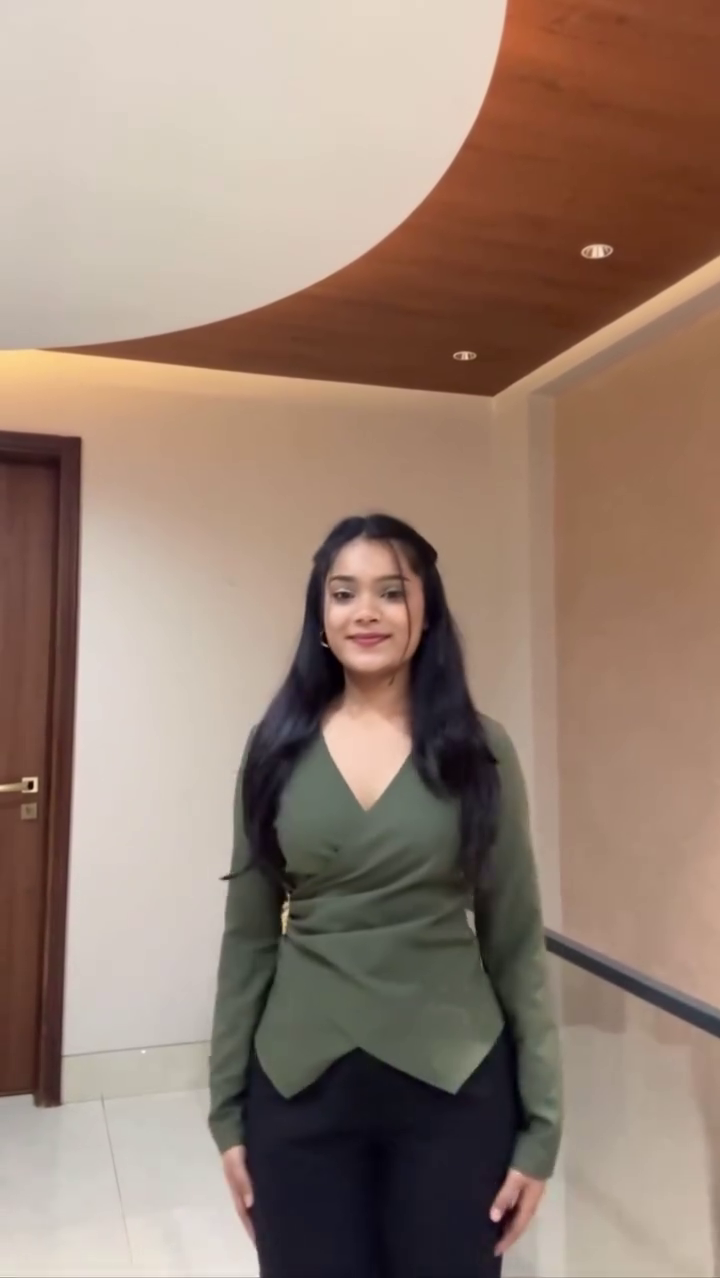 Forest Green Wrap Top