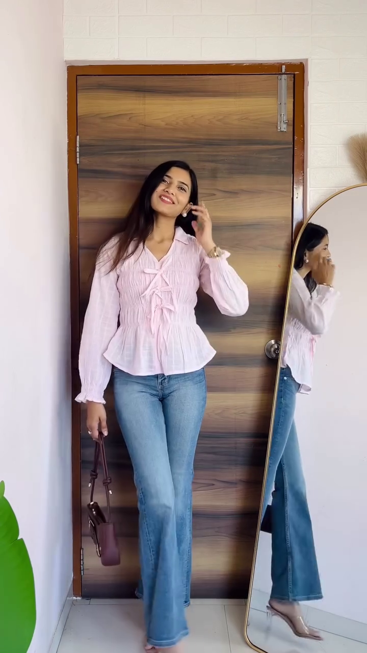 Blush Pink Smocked Top