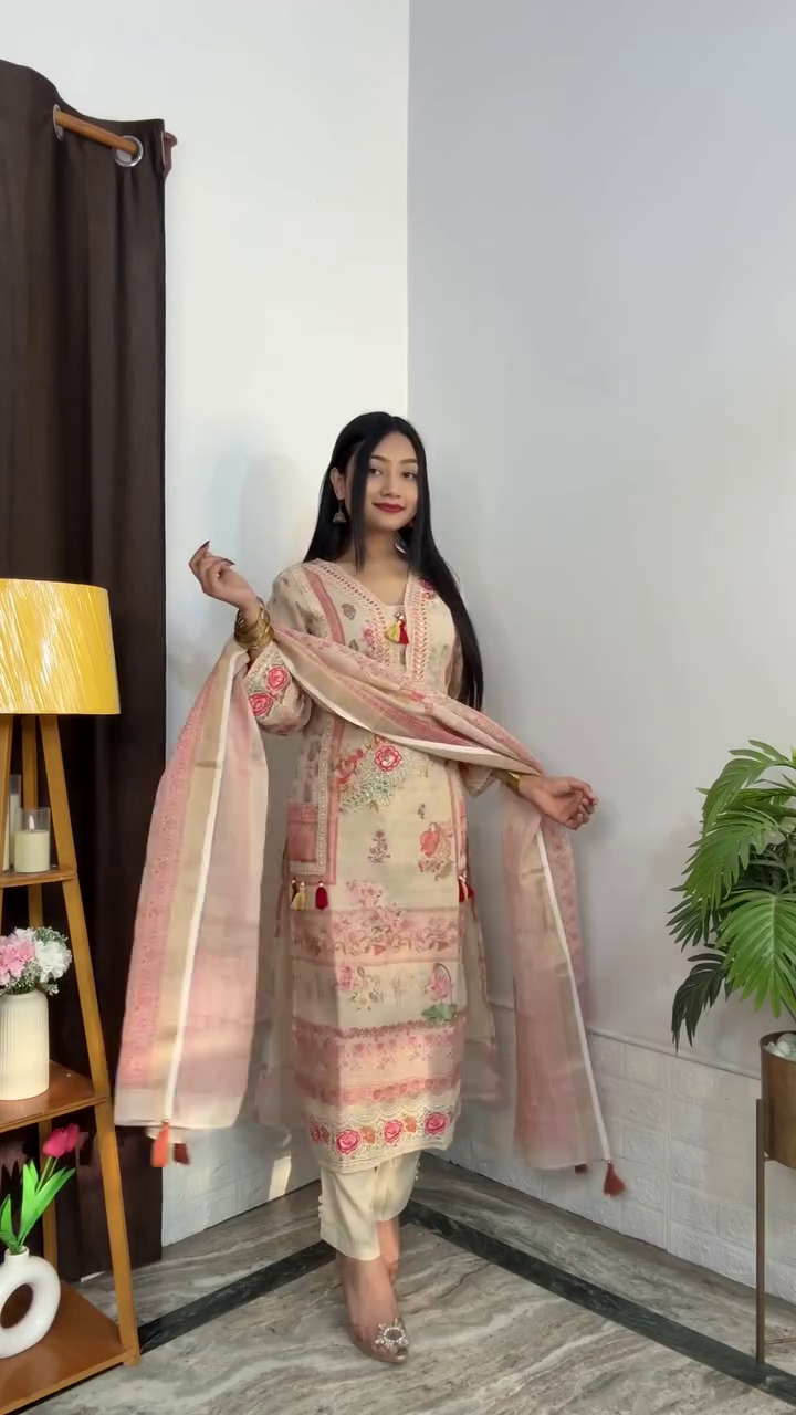 Floral Printed Kurta Set