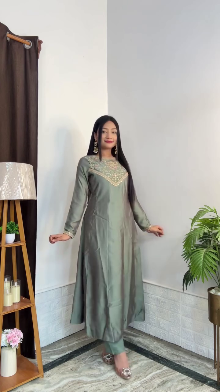 Chocolate Brown Anarkali Suit