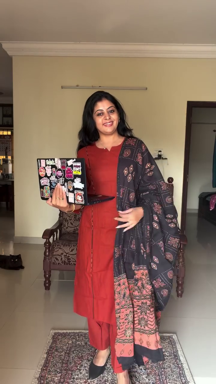 Rust Office Wear Kurta Set