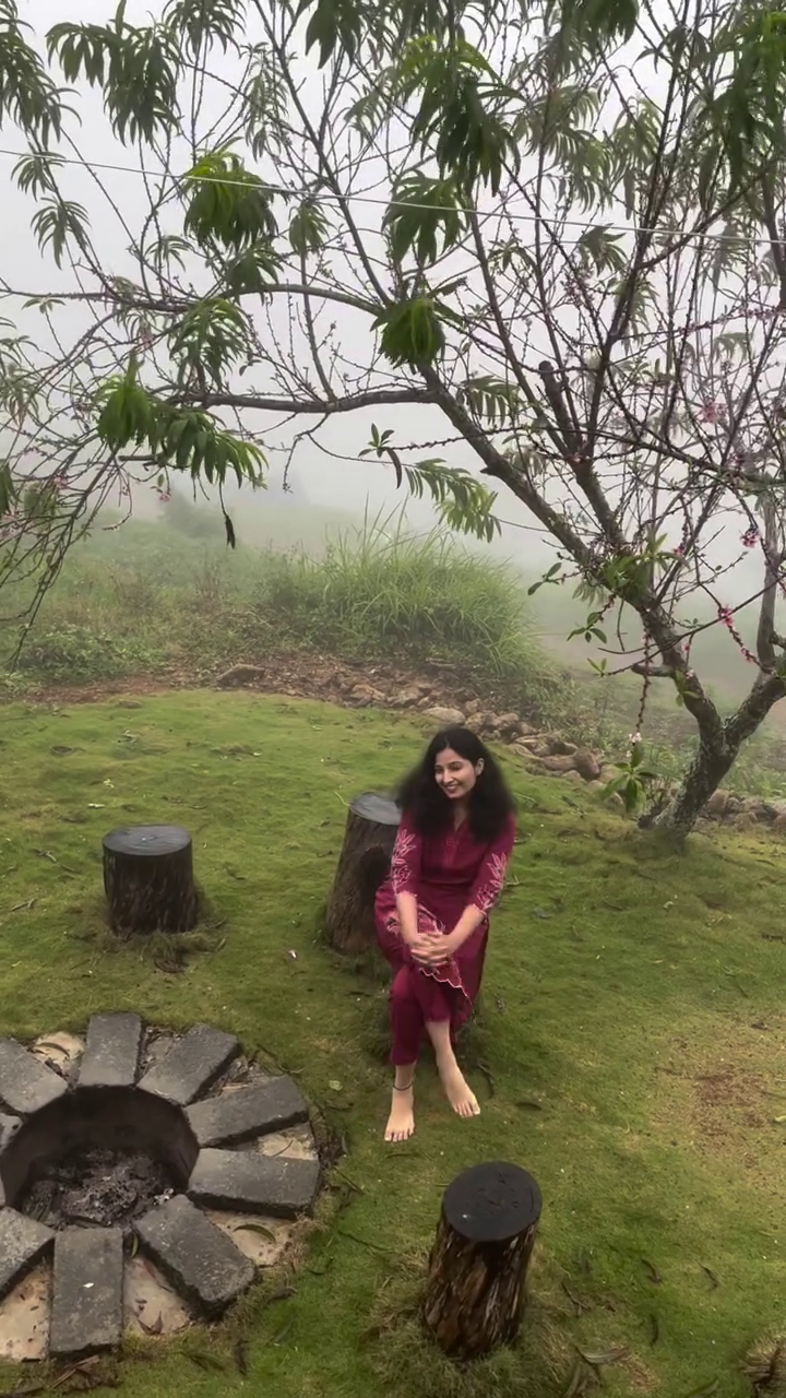 Wine Floral Kurta Set