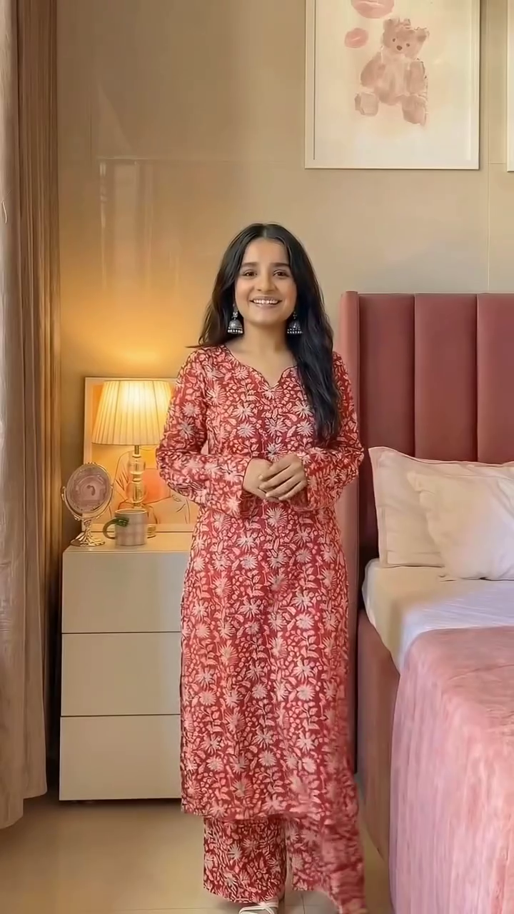 Rust Floral Lounge Set