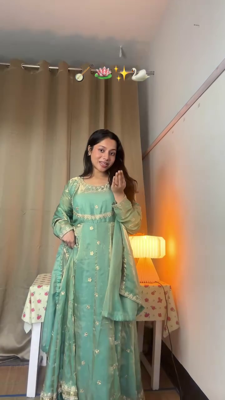 Mint Green Festive Anarkali