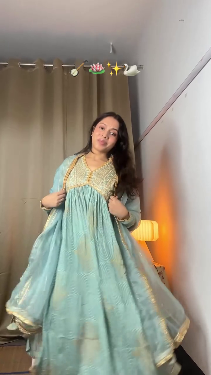 Mint Green Festive Anarkali