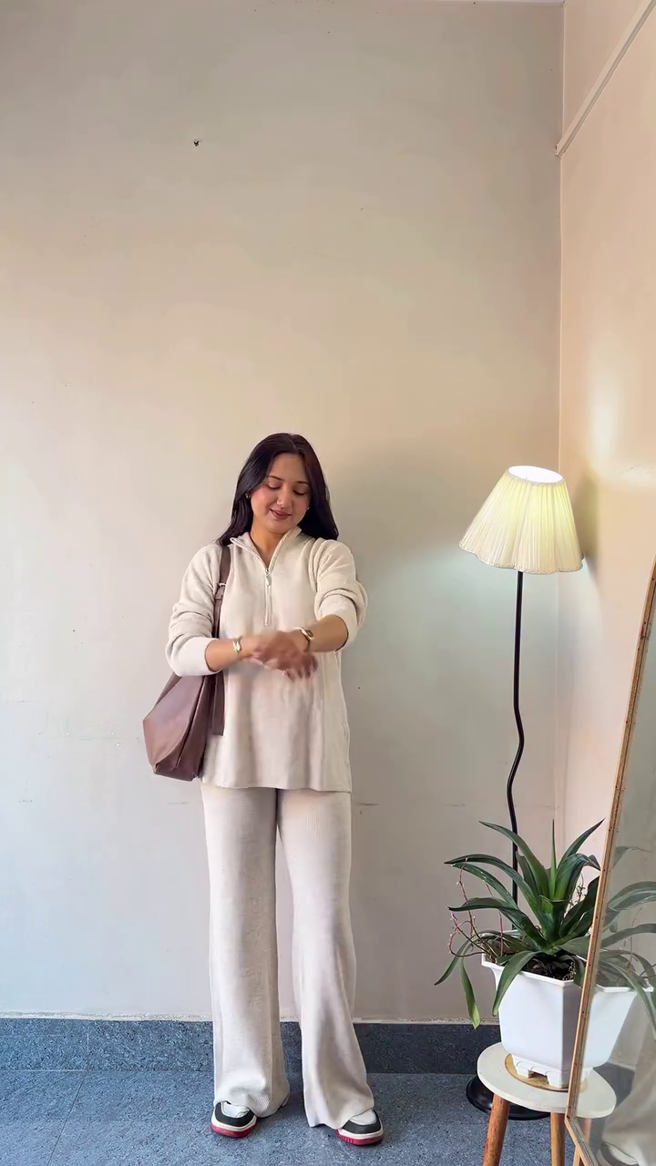 Beige Minimal Co-Ord Set