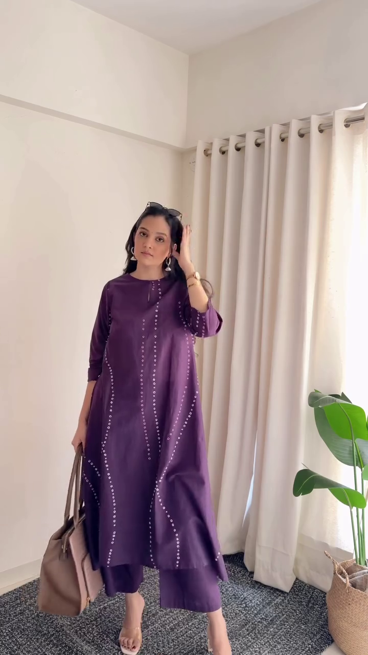 Royal Plum Kurta Dress