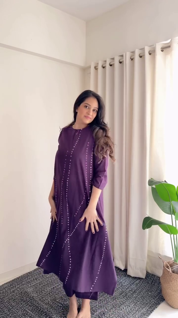 Royal Plum Kurta Dress