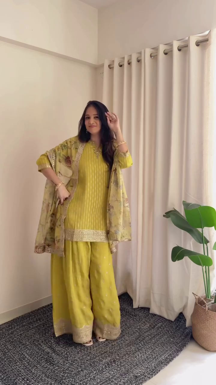 Ivory Festive Sharara Set