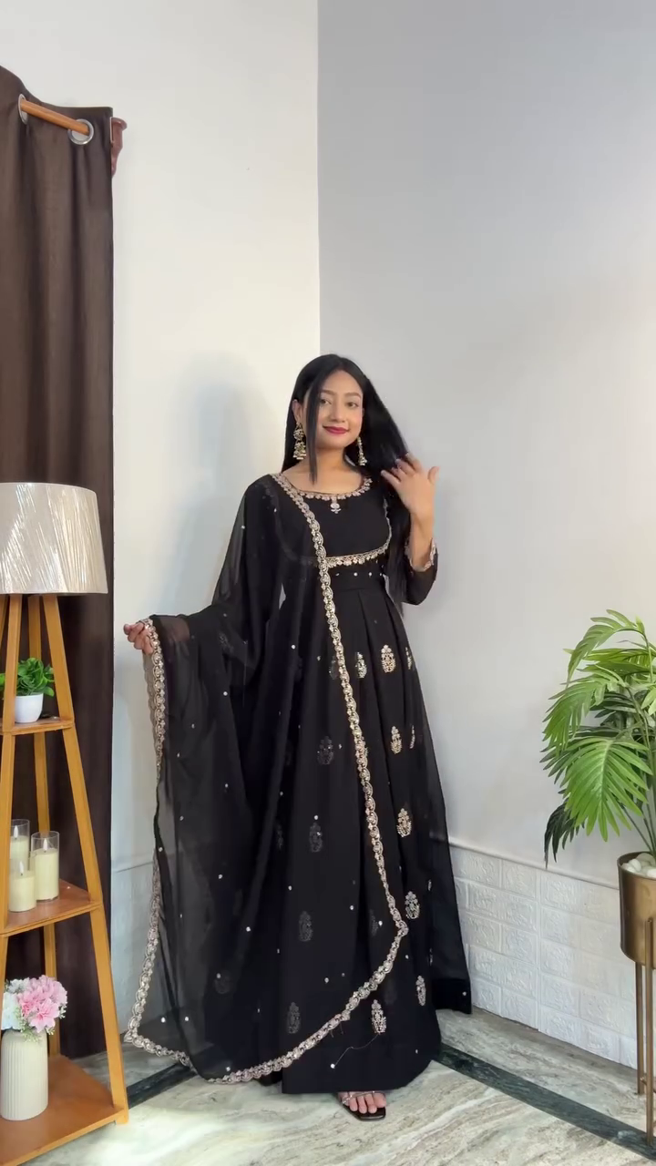 Black Festive Anarkali