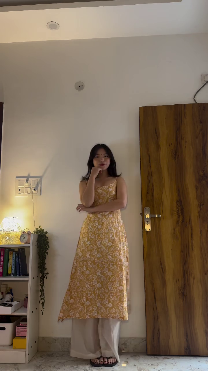 Mustard Straight Kurta Set