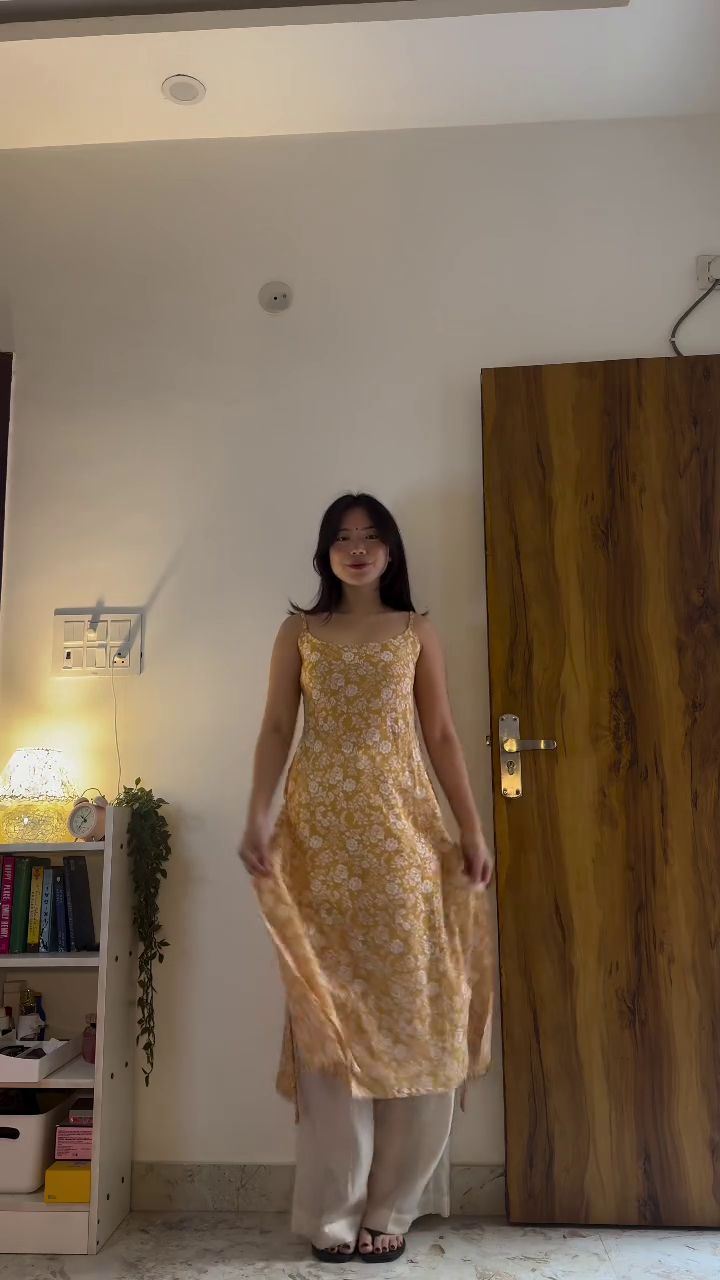 Mustard Straight Kurta Set