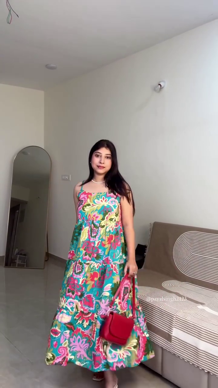 Ivory Floral Midi Dress