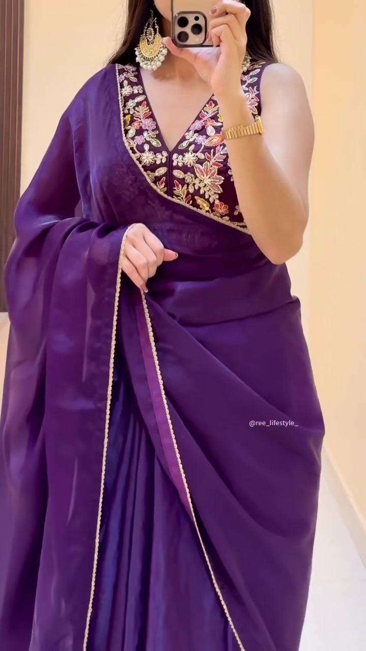 Royal Purple Saree