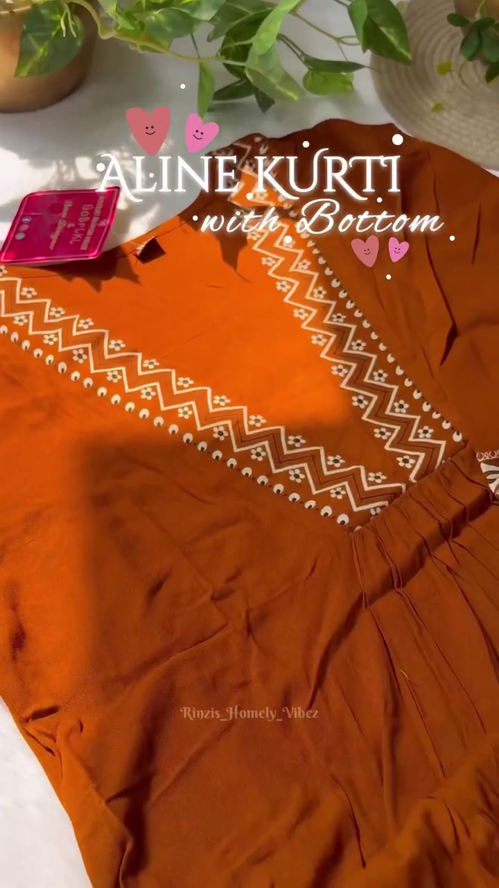 Burnt Orange Kurti Set