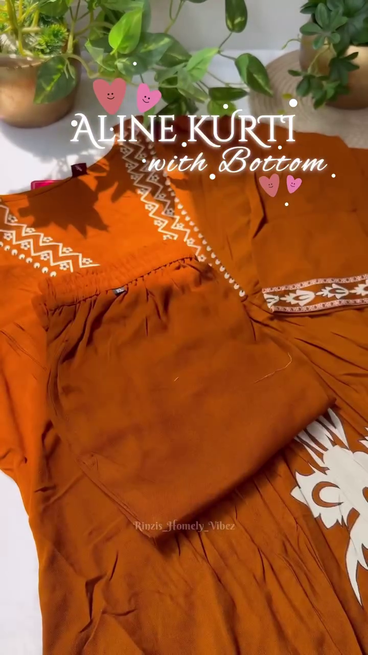 Burnt Orange Kurti Set