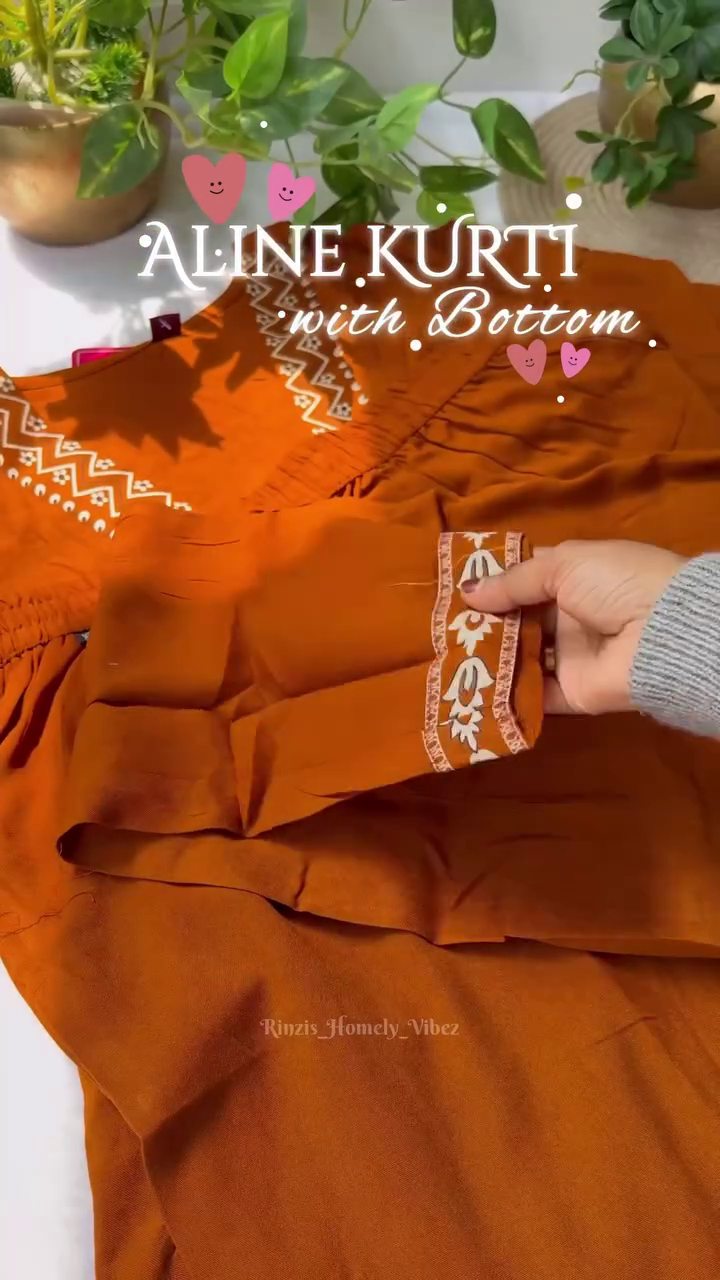 Burnt Orange Kurti Set