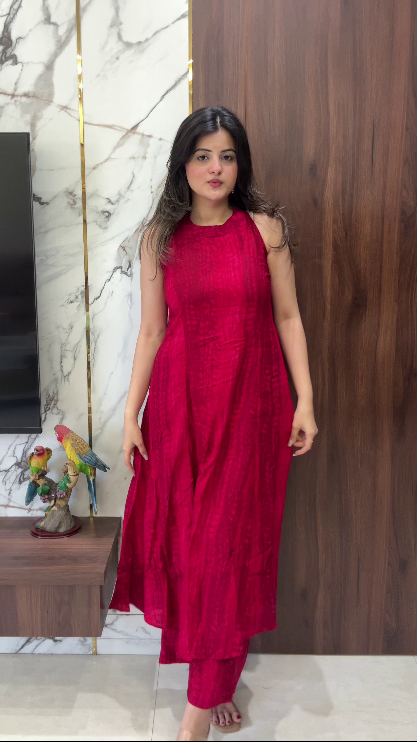 Red Sleeveless Dress