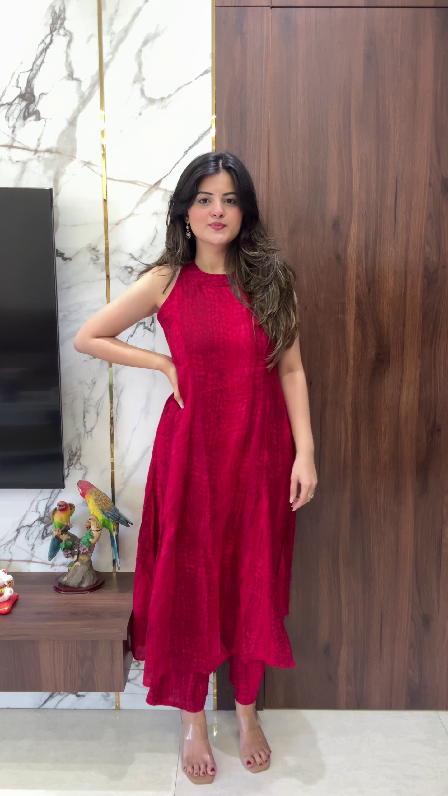 Red Sleeveless Dress