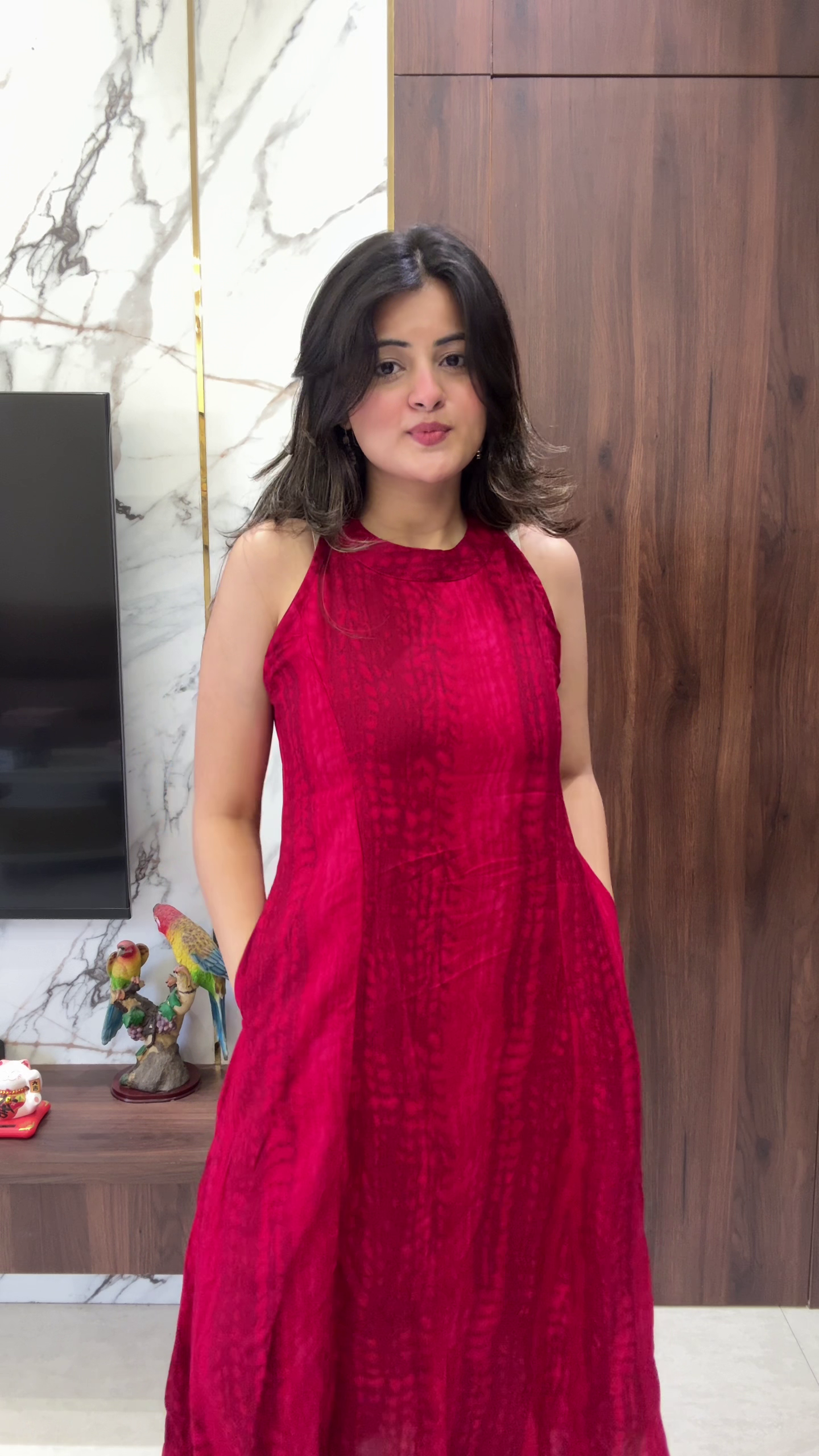 Red Sleeveless Dress