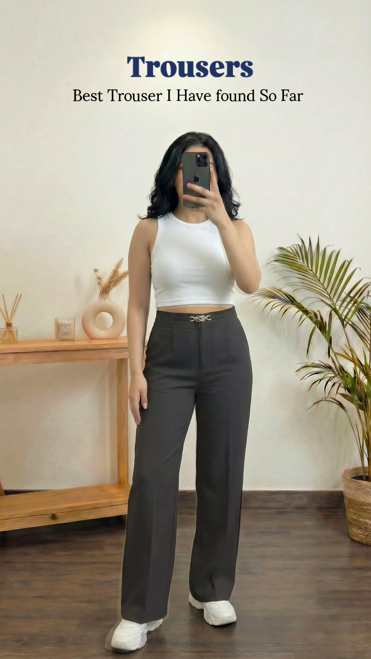 Beige Trousers Look