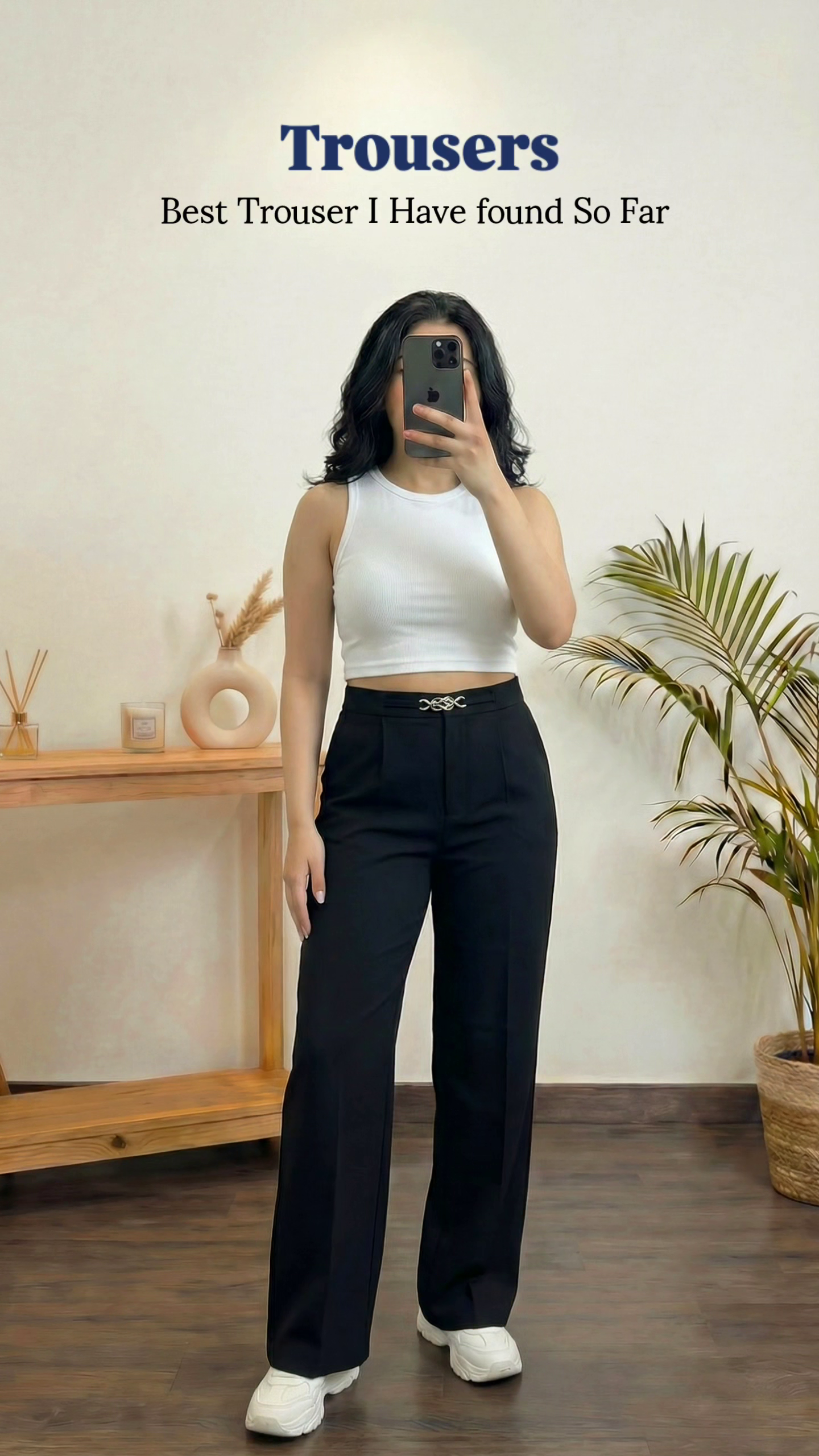 Beige Trousers Look