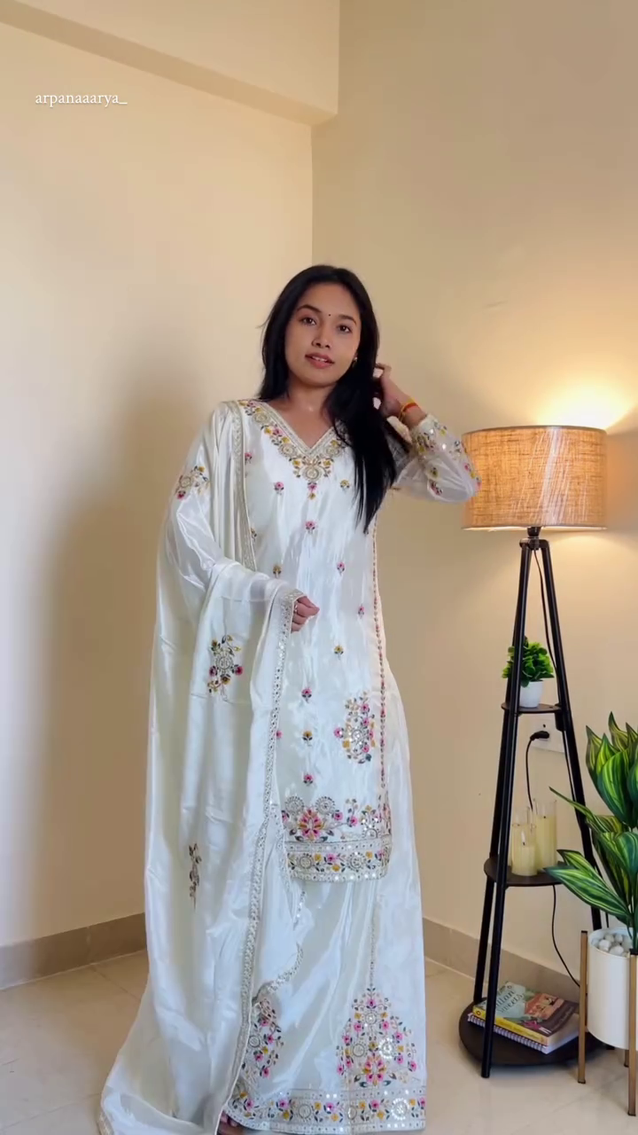 Navy Blue Flowing Anarkali