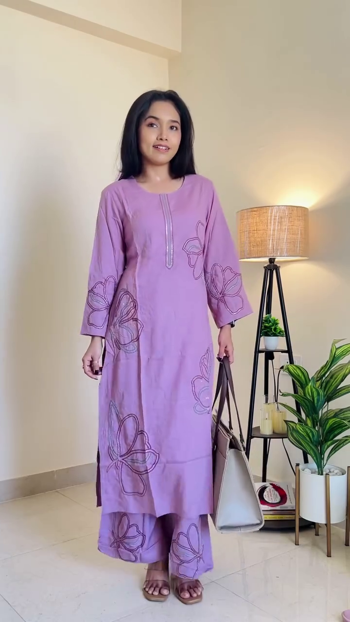 Brown Minimal Kurta Set