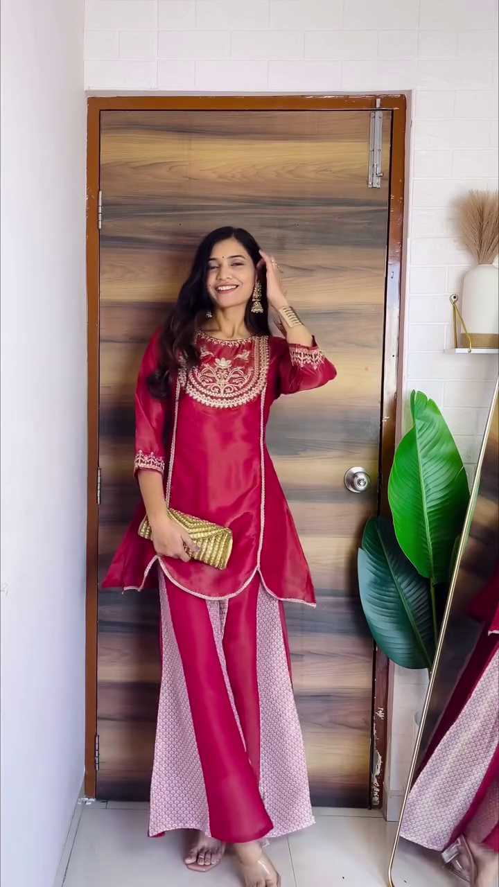 Orange Festive Kurta Set