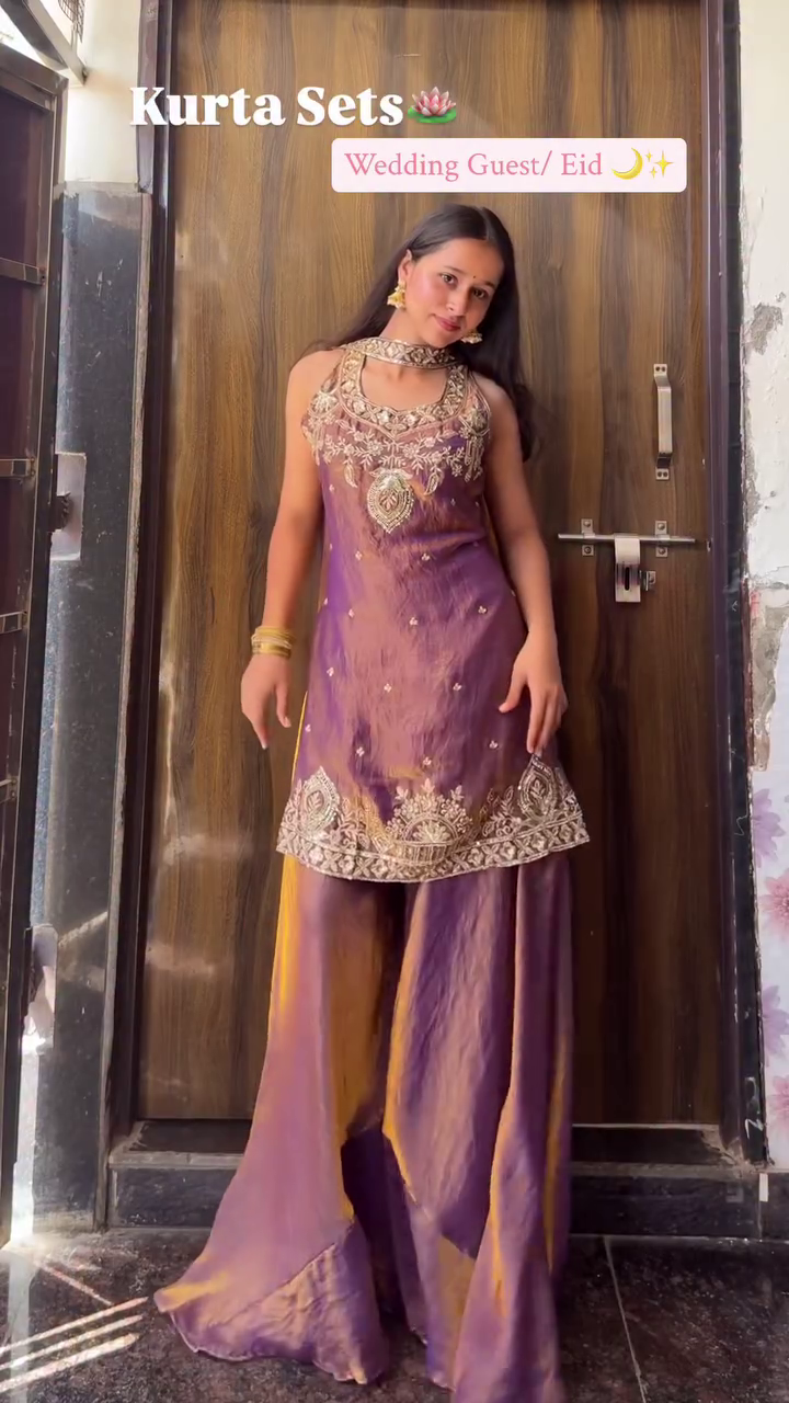 Purple Wedding Kurta Set