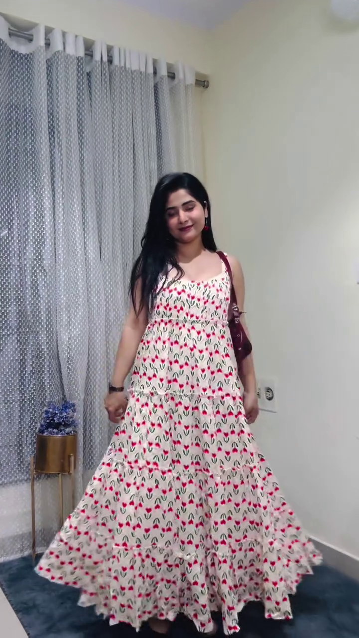 Floral Flared Midi Dress