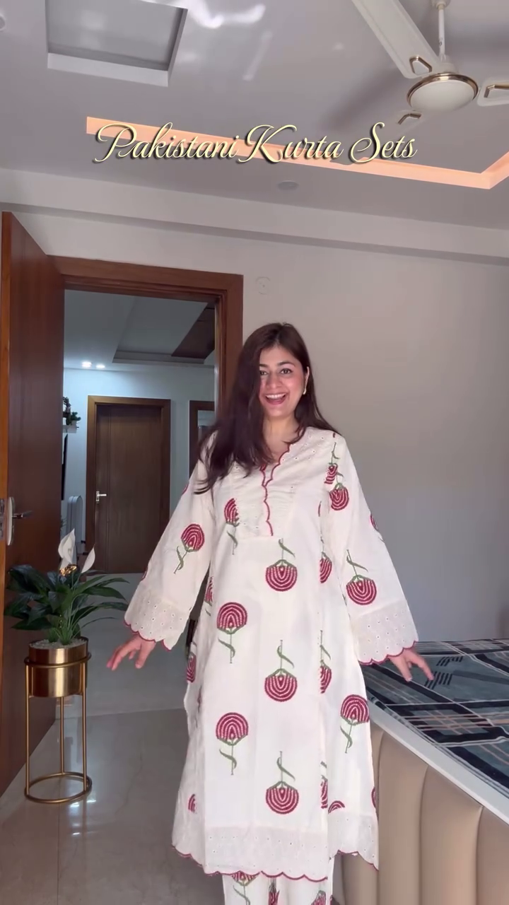 Soft Pink Pakistani Kurta Set