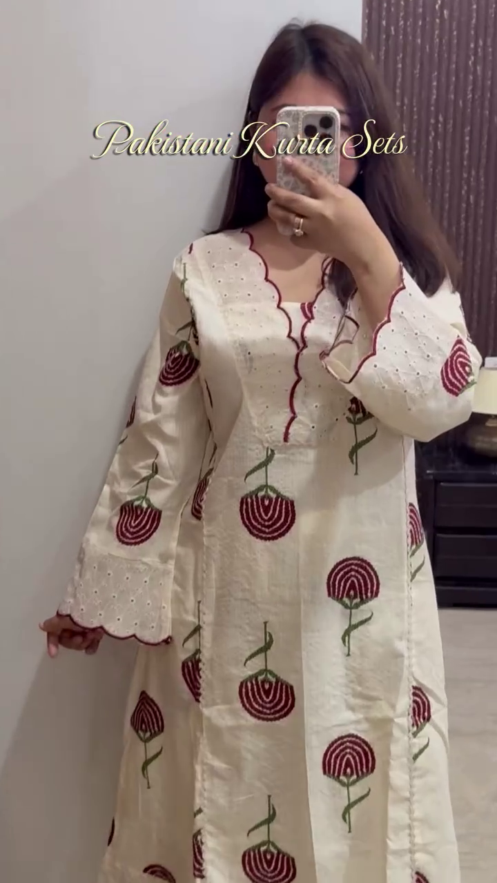 Soft Pink Pakistani Kurta Set