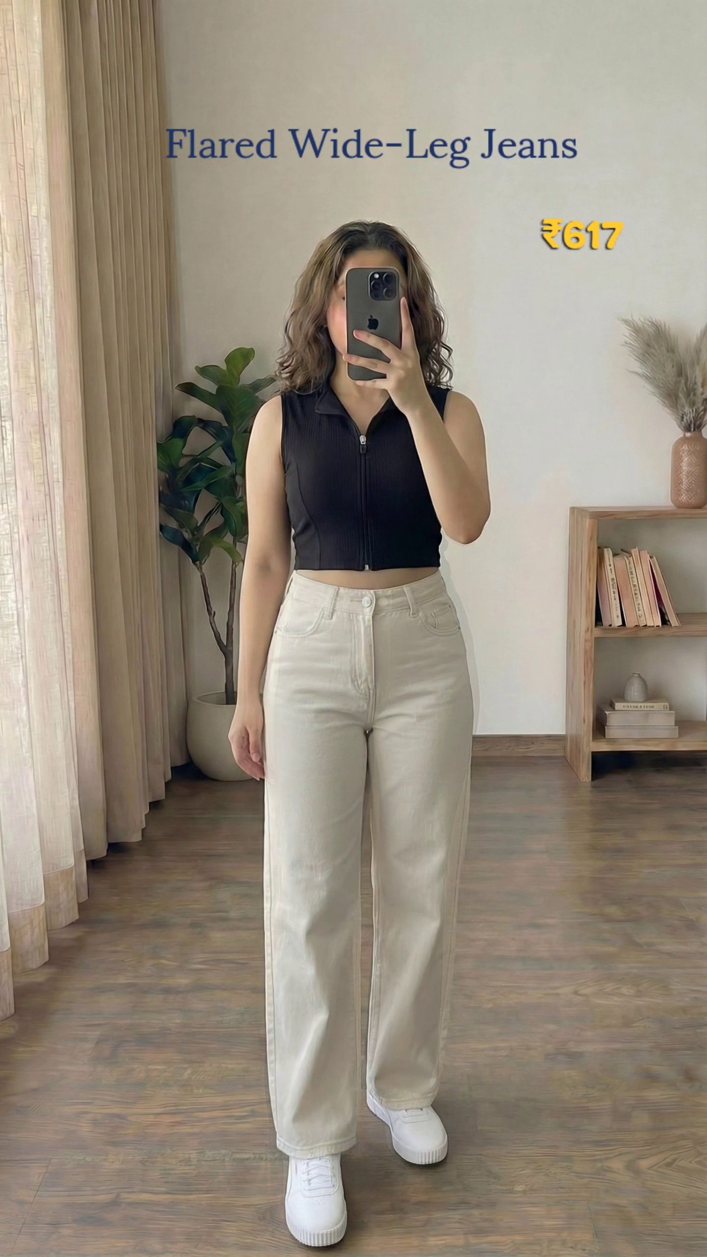 Dark Blue Bootcut Jeans Look