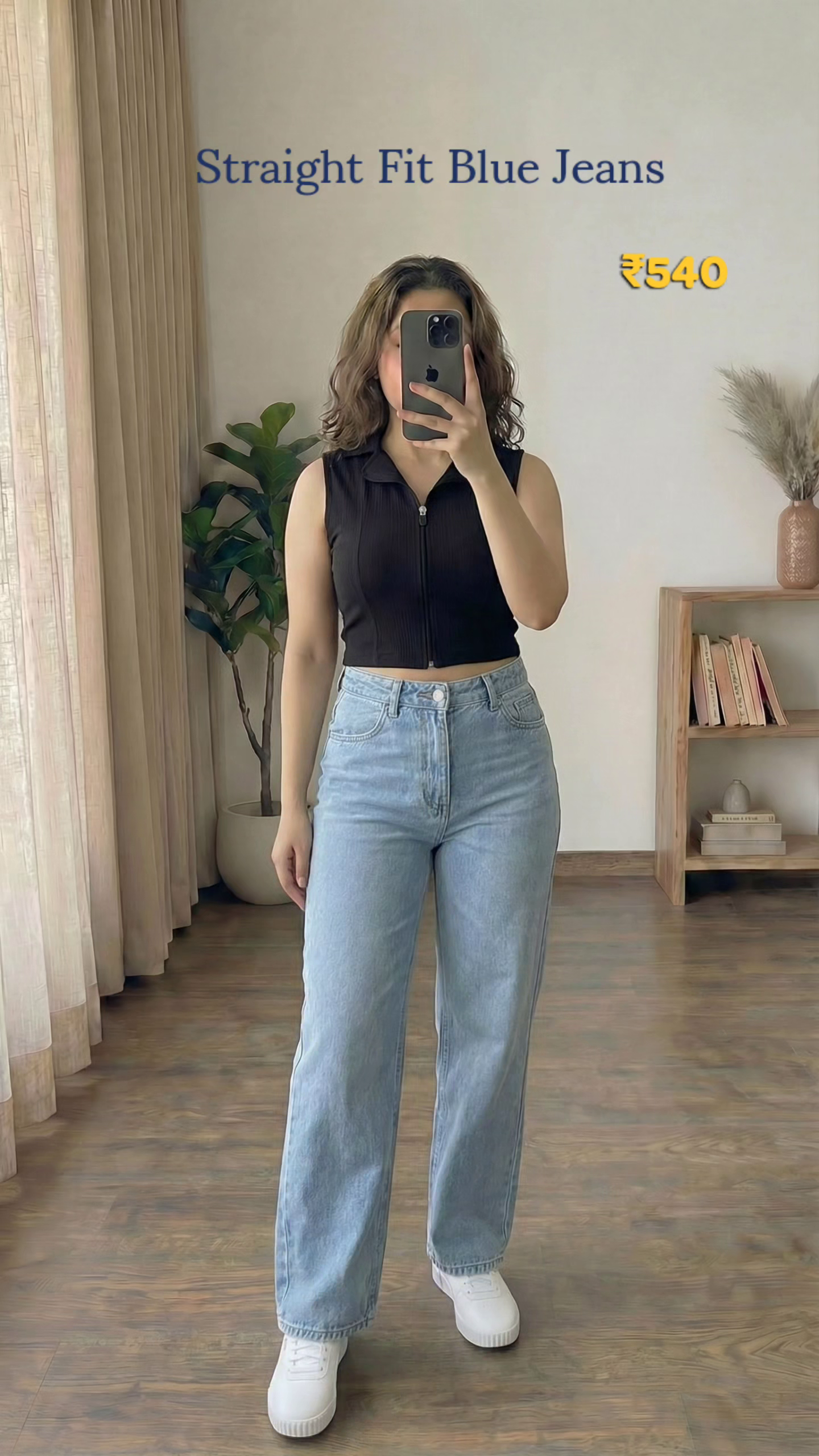 Dark Blue Bootcut Jeans Look