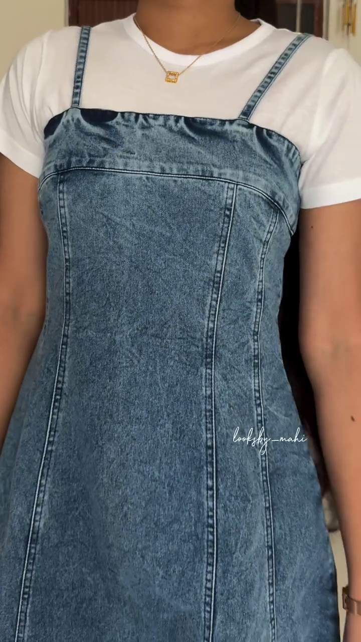 Denim Pinafore Casual Style