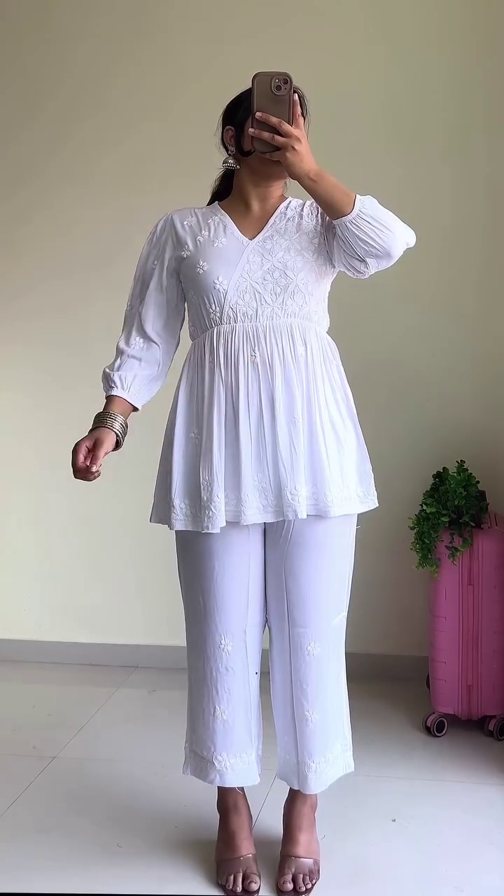 Classic Red Embroidered Kurta Set